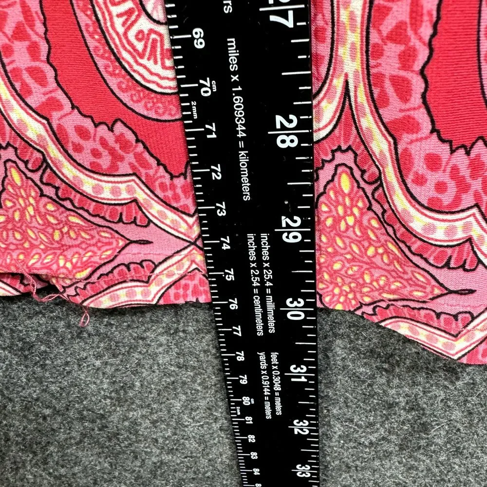 Joseph Ribkoff Top Women's 6 Pink Paisley Jewels Floral Tunic Bell Sleeve - Picture 5 of 7